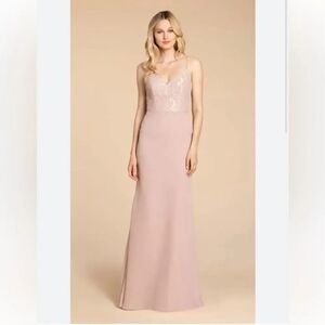Hayley Paige Occasions 5957 Lace Chiffon Dress NWT